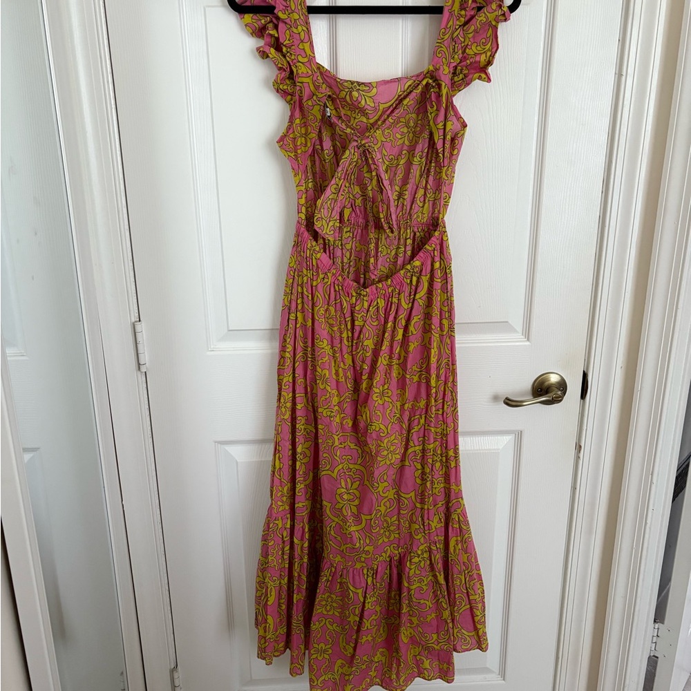 Misa Los Angeles Pink and Yellow Maxi Dress - Picture 6 of 6